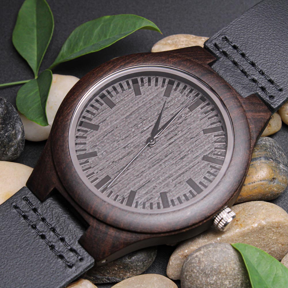 Gift for Dad-Greatest Supporter-Engraved Wooden Watch