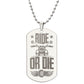 RIDE OR DIE - Personalized Engraved Dog Tag Necklace