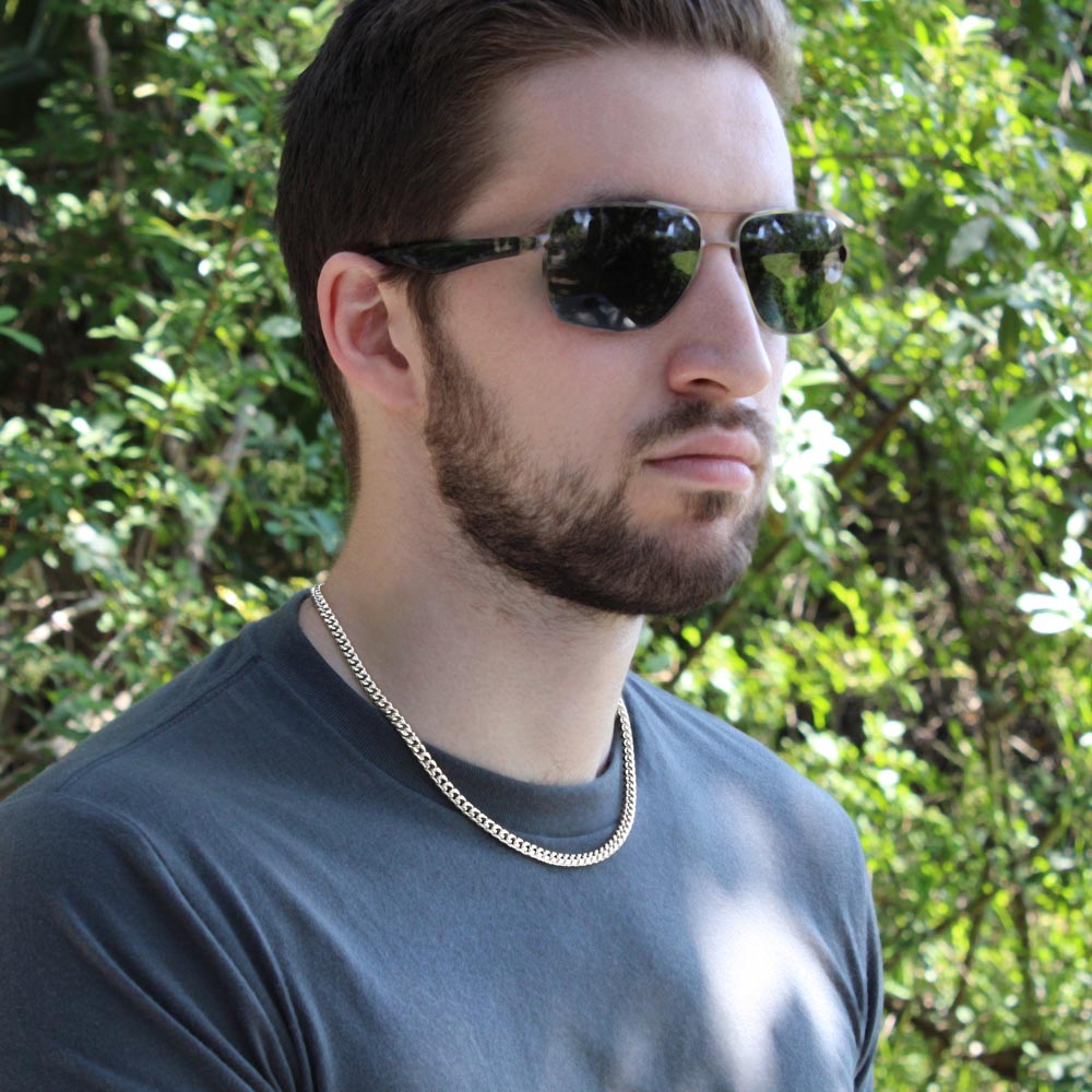 To My Dog Dad-I'm So Glad That Your Mine- Cuban Chain Necklace