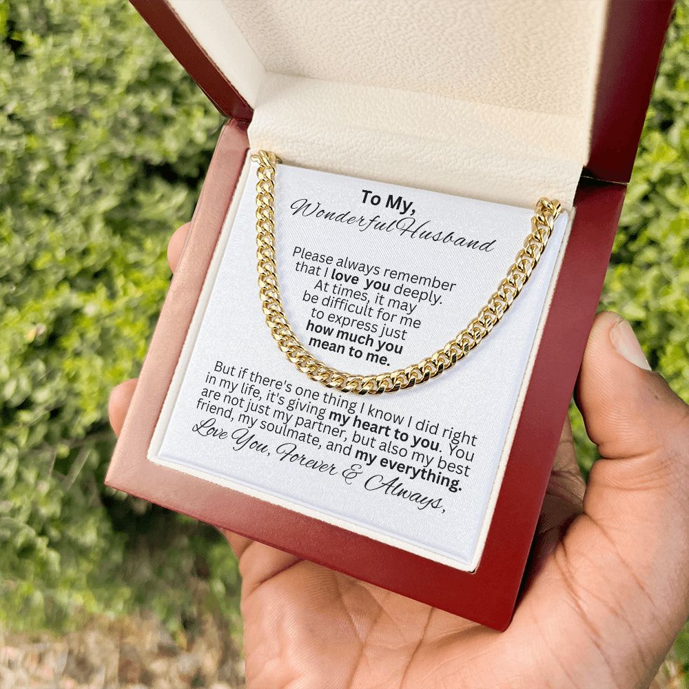 Personalized Gift For Husband-Mr Wonderful-Cuban Chain