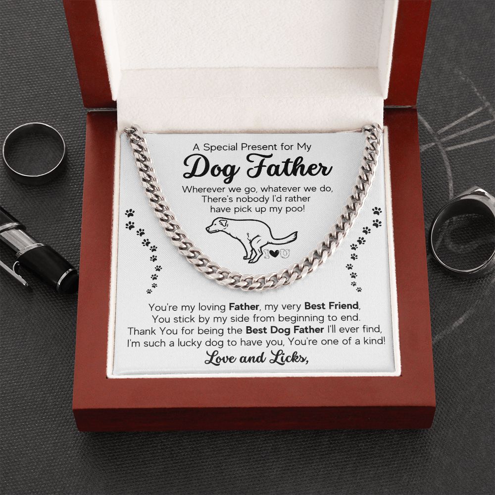 Gift For Dog Father-I'm Such A Lucky Dog To Have You-Cuban Chain Necklace