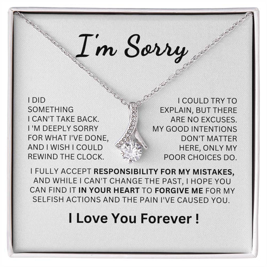 Apology Gift For Her- I'm Sorry-I Take Full Responsibility- Alluring Beauty Necklace