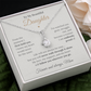 To My Beautiful Daughter – Alluring Beauty Necklace from Mom | Meaningful Message Card Gift