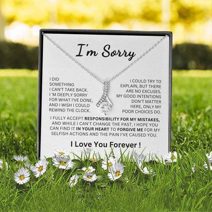 Apology Gift For Her- I'm Sorry-I Take Full Responsibility- Alluring Beauty Necklace