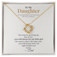 To My Daughter Graduation Gift from Dad – Love Knot Necklace – You'll Always Be My Little Girl