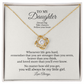 To My Daughter – You Will Always Be My Little Girl | Love Knot Necklace