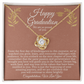 Happy Graduation Gift for Her – Love Knot Necklace With Heartfelt Message Card