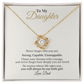 To My Daughter – Strong. Capable. Unstoppable. Love Knot Necklace Gift from Dad
