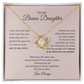 To My Bonus Daughter – Love Knot Necklace Gift From the Heart