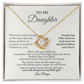 To My Daughter Necklace | You Will Always Be My Little Girl | Love Knot Necklace