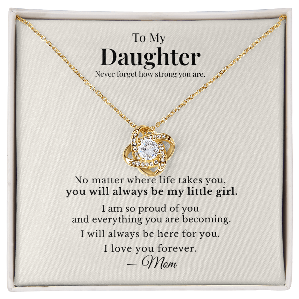 To My Daughter – Love Knot Necklace from Mom | Meaningful Gift for Daughter