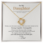To My Daughter Graduation Gift from Dad – Strong. Capable. Unstoppable. – Love Knot Necklace