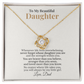 To My Beautiful Daughter – Love Knot Necklace Gift From Dad