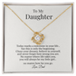 To My Daughter Necklace – Graduation Gift from Dad – Love Knot Necklace Gift for Daughter