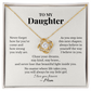 To My Daughter Necklace – Graduation Gift from Mom | Love Knot Necklace