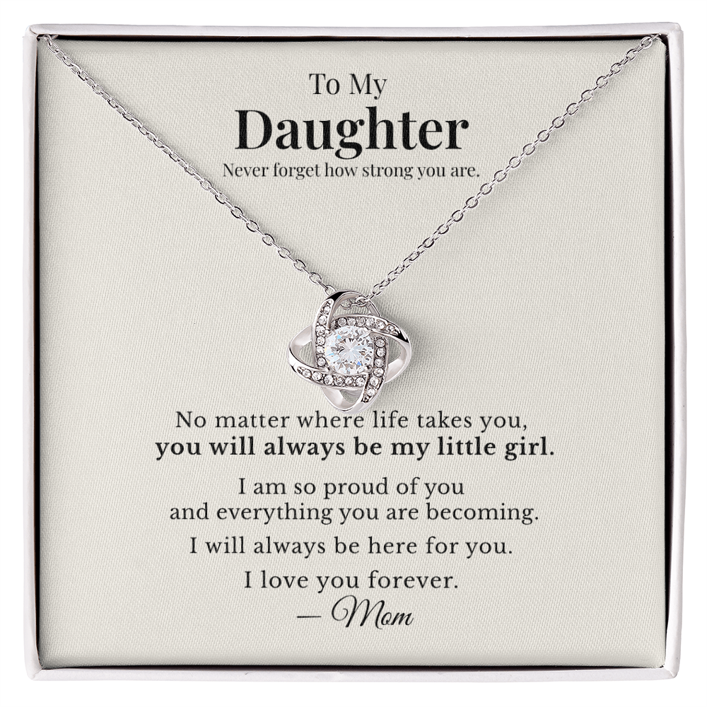 To My Daughter – Love Knot Necklace from Mom | Meaningful Gift for Daughter