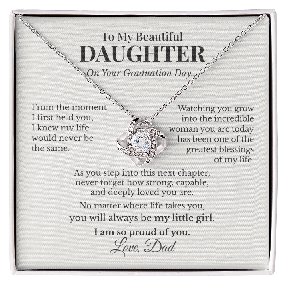 To My Daughter – Meaningful Love Knot Necklace From Dad