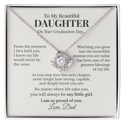 To My Daughter – Meaningful Love Knot Necklace From Dad