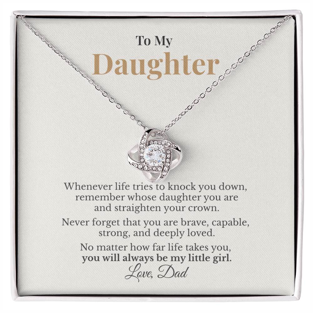 To My Daughter Necklace Gift From Dad – You Will Always Be My Little Girl