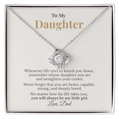 To My Daughter Necklace Gift From Dad – You Will Always Be My Little Girl
