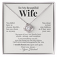To My Beautiful Wife – Stepmom Gift Necklace from Husband – Thank You for Loving My Children