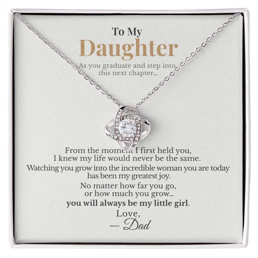 To My Daughter – You’ll Always Be My Little Girl Necklace From Dad