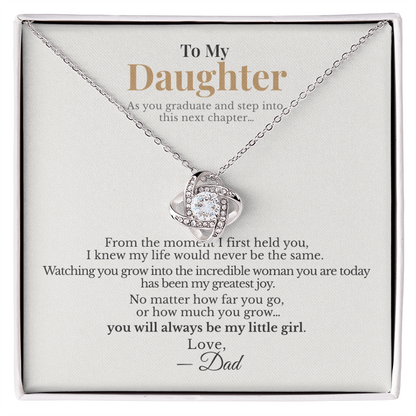 To My Daughter – You’ll Always Be My Little Girl Necklace From Dad
