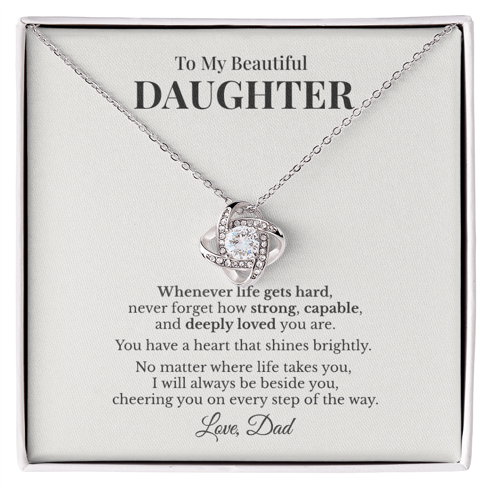 To My Beautiful Daughter – Whenever Life Gets Hard Necklace