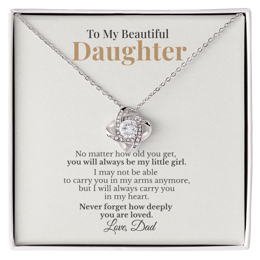 To My Beautiful Daughter Necklace Gift From Dad – You Will Always Be My Little Girl