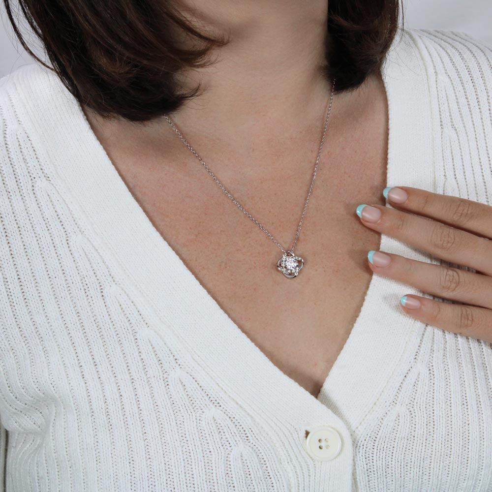 Beautiful Gift for Daughter from Dad "This Old Lion" Love Knot Necklace