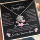 Beautiful Daughter Necklace- Love Mom- Gift Set Love Knot Necklace With Heartfelt Message- Birthday Gift - Christmas Gift From Mom