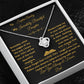 Personalized Beautiful Daughter, Keep Me In Your Heart Love Knot Necklace Gift Set