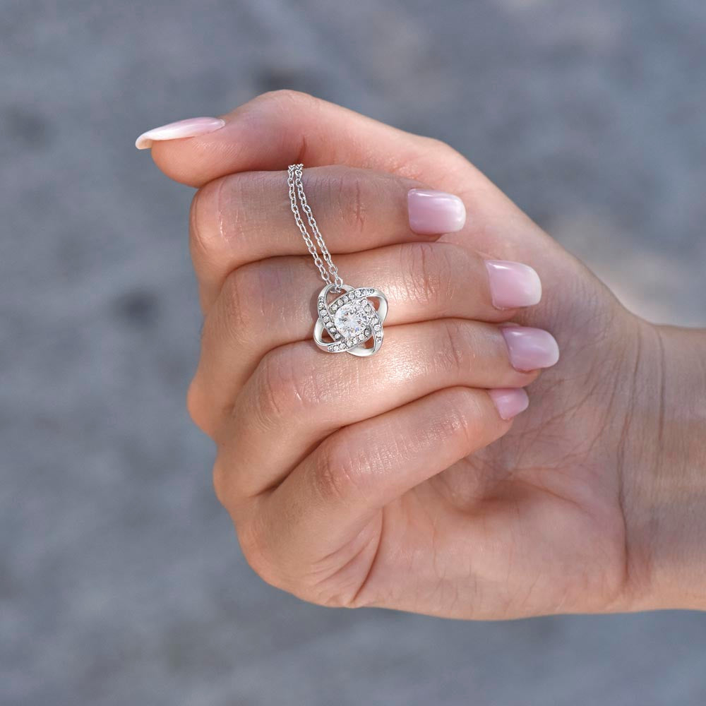 To My Gorgeous Wife – Love Knot Necklace & Flower Gift Set