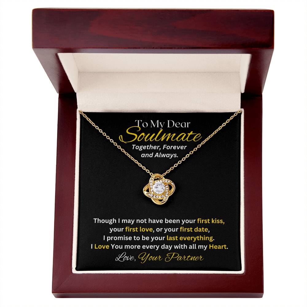 To My Dear Soulmate – Love Knot Necklace Gift for Her