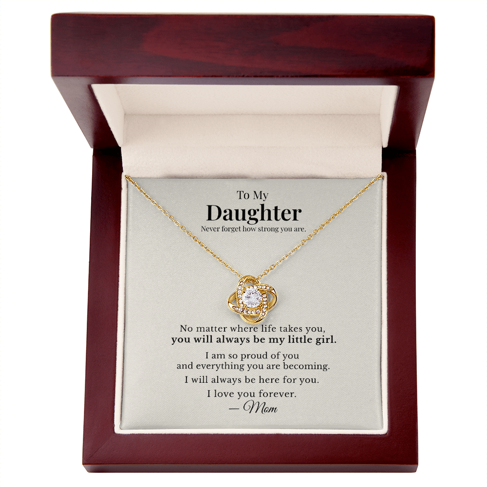 To My Daughter – Love Knot Necklace from Mom | Meaningful Gift for Daughter