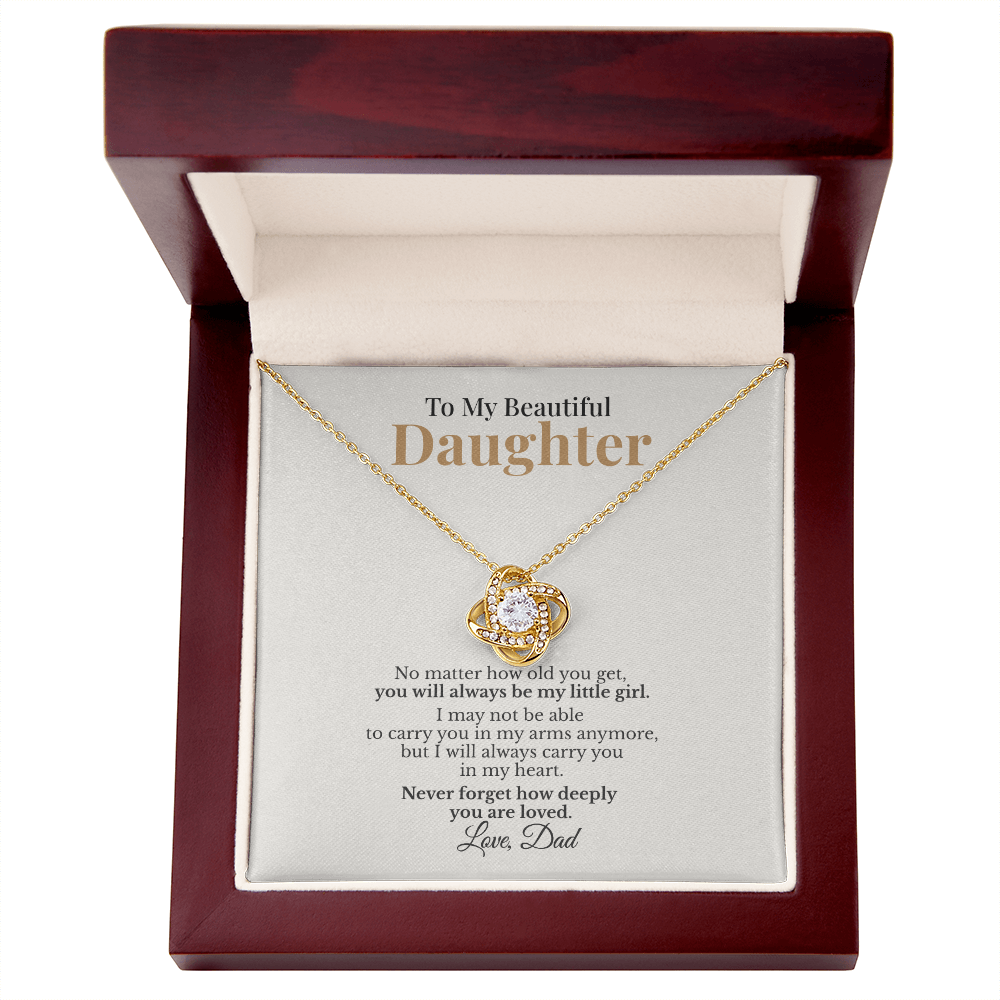 To My Beautiful Daughter Necklace Gift From Dad – You Will Always Be My Little Girl