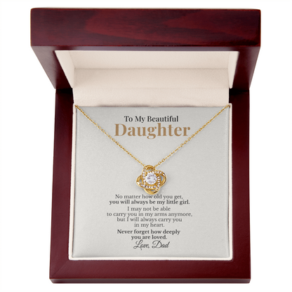 To My Beautiful Daughter Necklace Gift From Dad – You Will Always Be My Little Girl