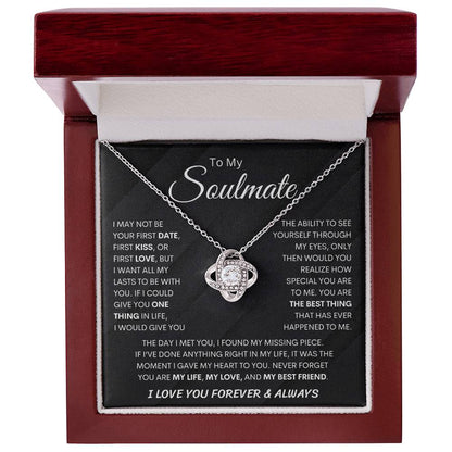 [ ALMOST SOLD OUT ] To My Soulmate| Necklace, Birthday Christmas Jewelry Romantic Gifts For My Wife with Message Card Box  Pendant for Future Wife Soulmate Girlfriend