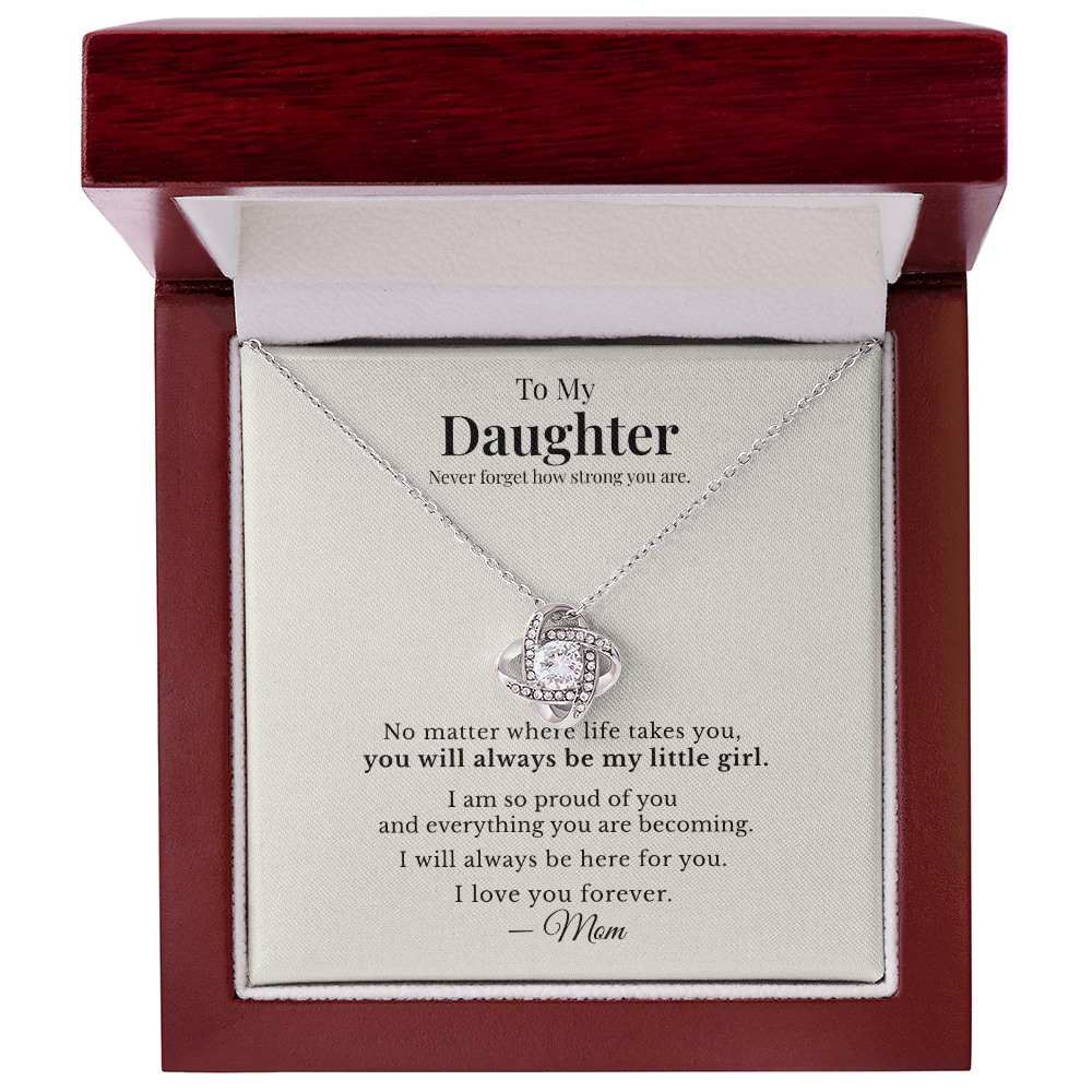 To My Daughter – Love Knot Necklace from Mom | Meaningful Gift for Daughter