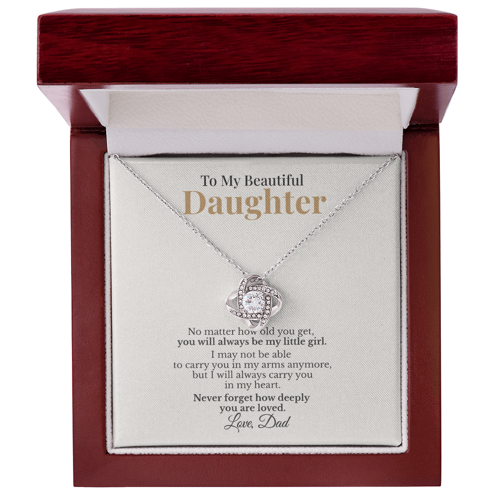 To My Beautiful Daughter Necklace Gift From Dad – You Will Always Be My Little Girl