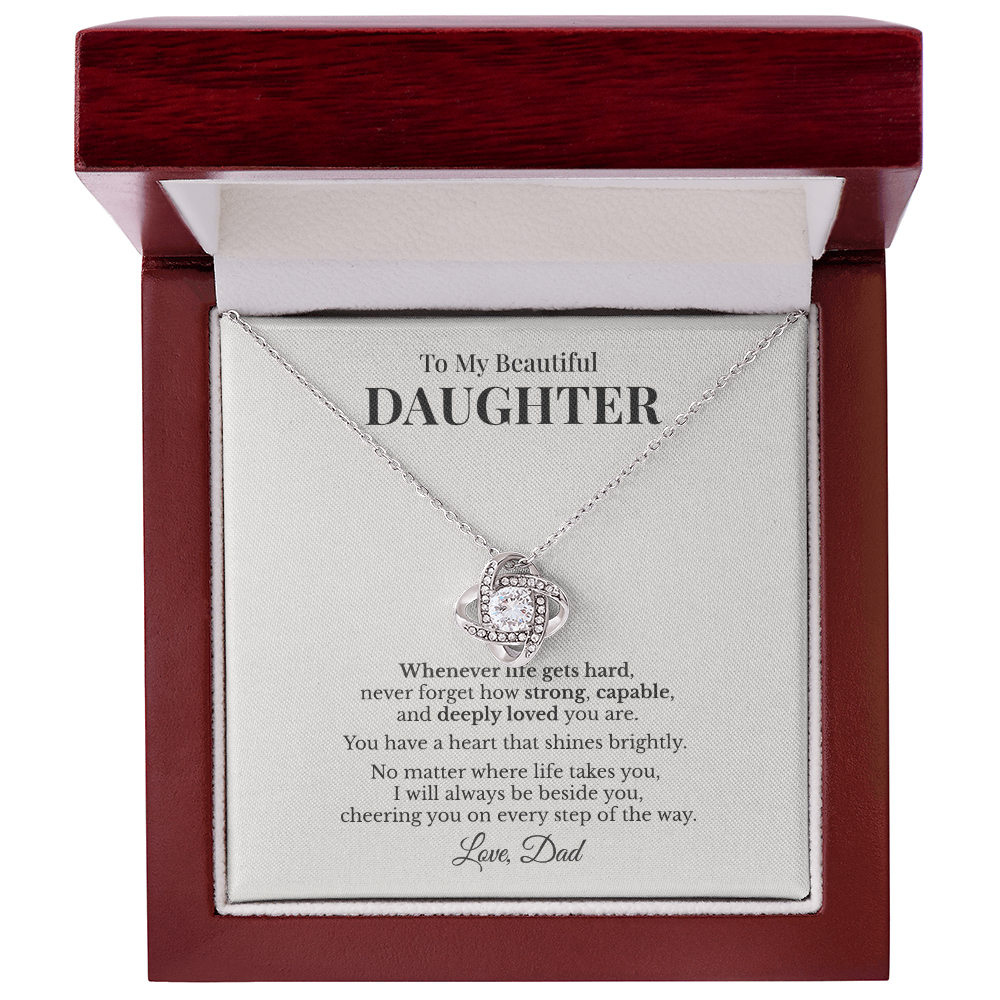 To My Beautiful Daughter – Whenever Life Gets Hard Necklace