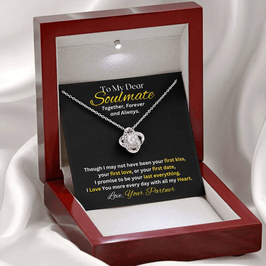 To My Dear Soulmate – Love Knot Necklace Gift for Her
