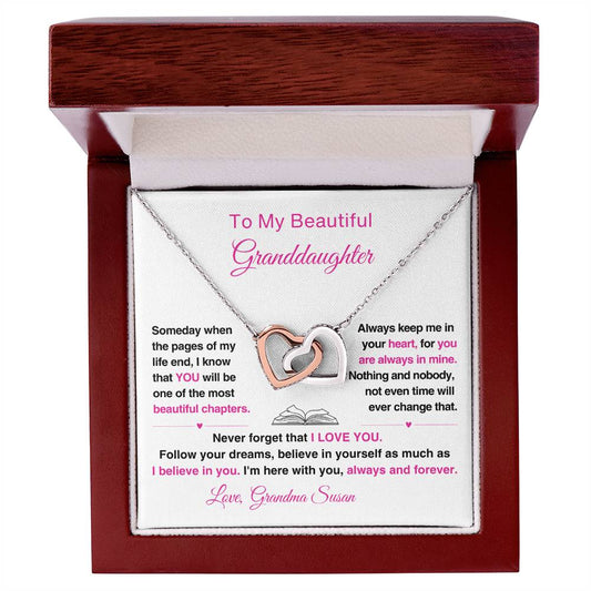 My Beautiful Granddaughter- Beautiful Chapter-Interlocking Hearts Necklace