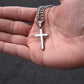To My Son | Never Forget |  Cuban Chain with Artisan Cross Necklace