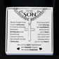 To My Son | Never Forget |  Cuban Chain with Artisan Cross Necklace