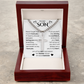 To My Son | Never Forget |  Cuban Chain with Artisan Cross Necklace