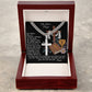 The Lord's Prayer-Our Father-Cuban Chain with Artisan Cross Necklace