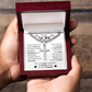 To My Son | Never Forget |  Cuban Chain with Artisan Cross Necklace