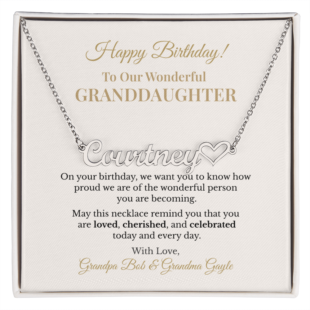 GRANDDAUGHTER Name Necklace