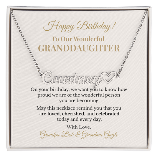GRANDDAUGHTER Name Necklace